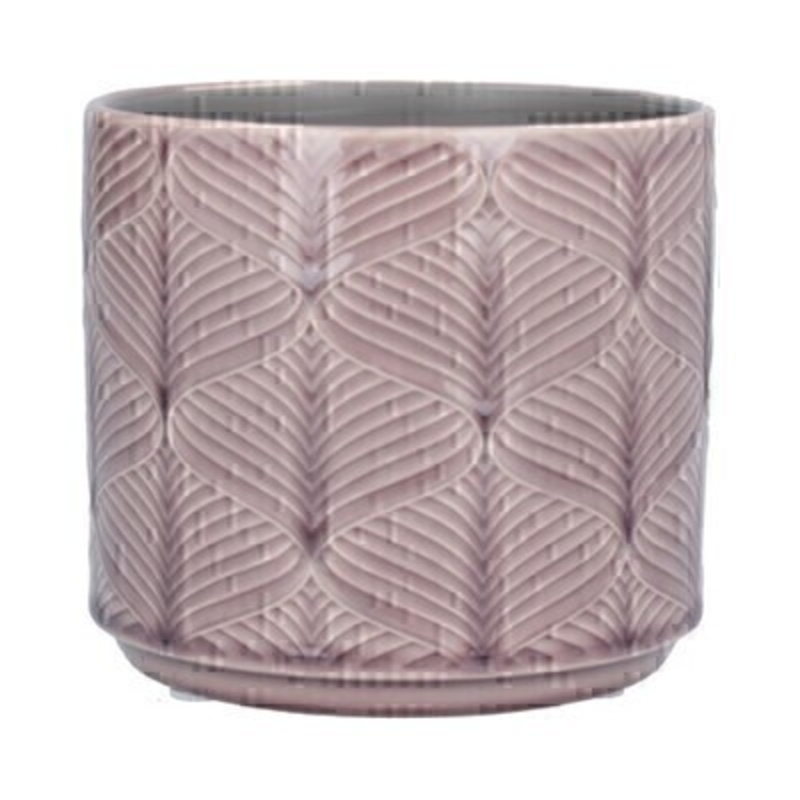 Small Dusky Mauve ceramic pot cover with Wavy design by the designer Gisela Graham who designs really beautiful gifts for your home and garden. Suitable for an artifical or real plant. Great to show off your plants and would make an ideal gift for a gardener or someone who likes plants. Also comes available in other sizes. This is the Small pot cover.